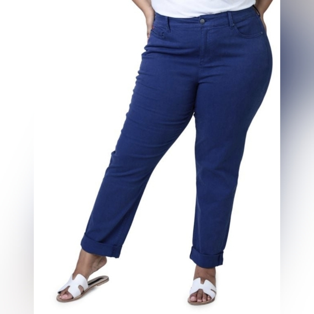 Slink Women's Plus Size Curvy High Rise Stretch Purple Denim Jeans Size 22 - Picture 8 of 13